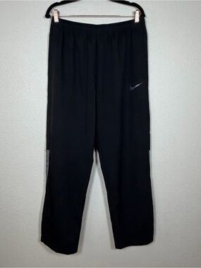 NWOT Nike Dri-FIT Men’s XL Regular Black/Gray Track Pants Drawstring Side Stripe